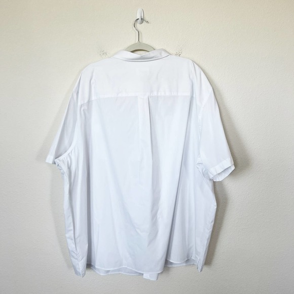 [Harbor Bay] HB White Short Sleeve Button Down Shirt Casual NWT Size 3XL - Picture 3 of 11